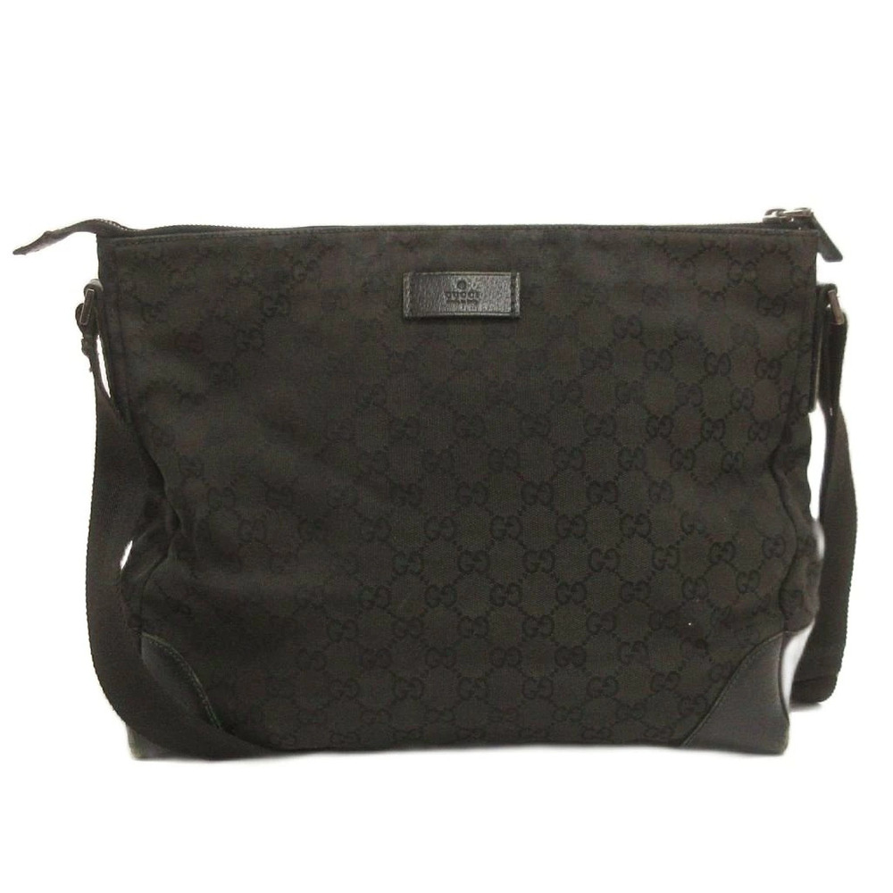 Gucci GG Supreme Shoulder Bag Crossbody All over Canvas Black OOM